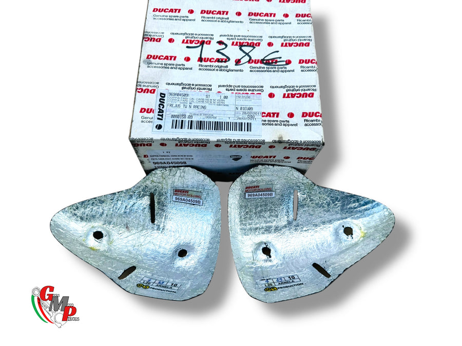 Pair of carbon protectors for silencers - Ducati Performance