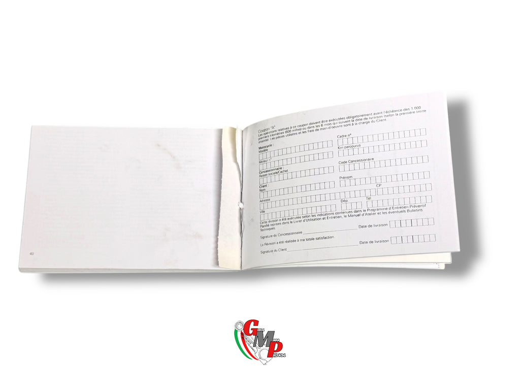 Carnet de garantie - Ducati Tous modèles