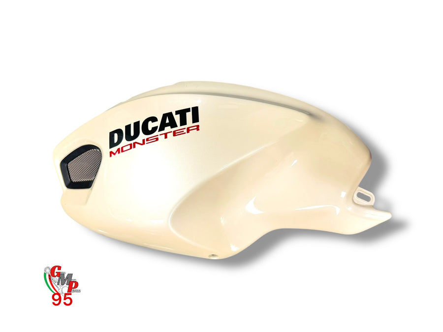 Left tank fairing Pearl White - Ducati