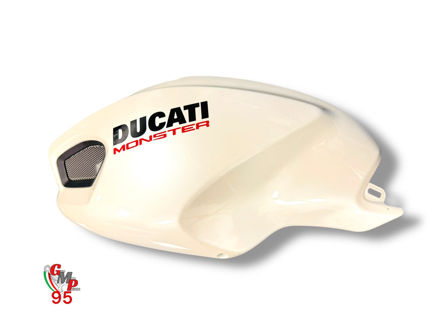 Left tank fairing Pearl White - Ducati