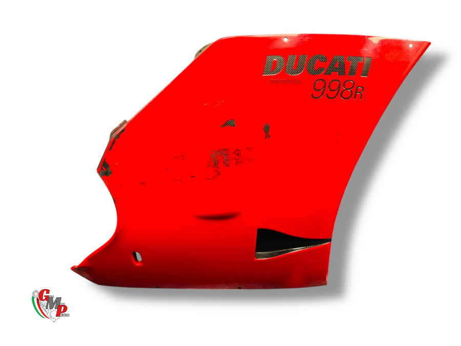 Right Red Carbon Fairing Flap - Ducati