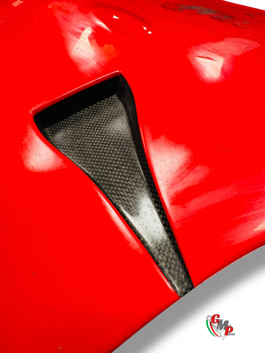 Right Red Carbon Fairing Flap - Ducati