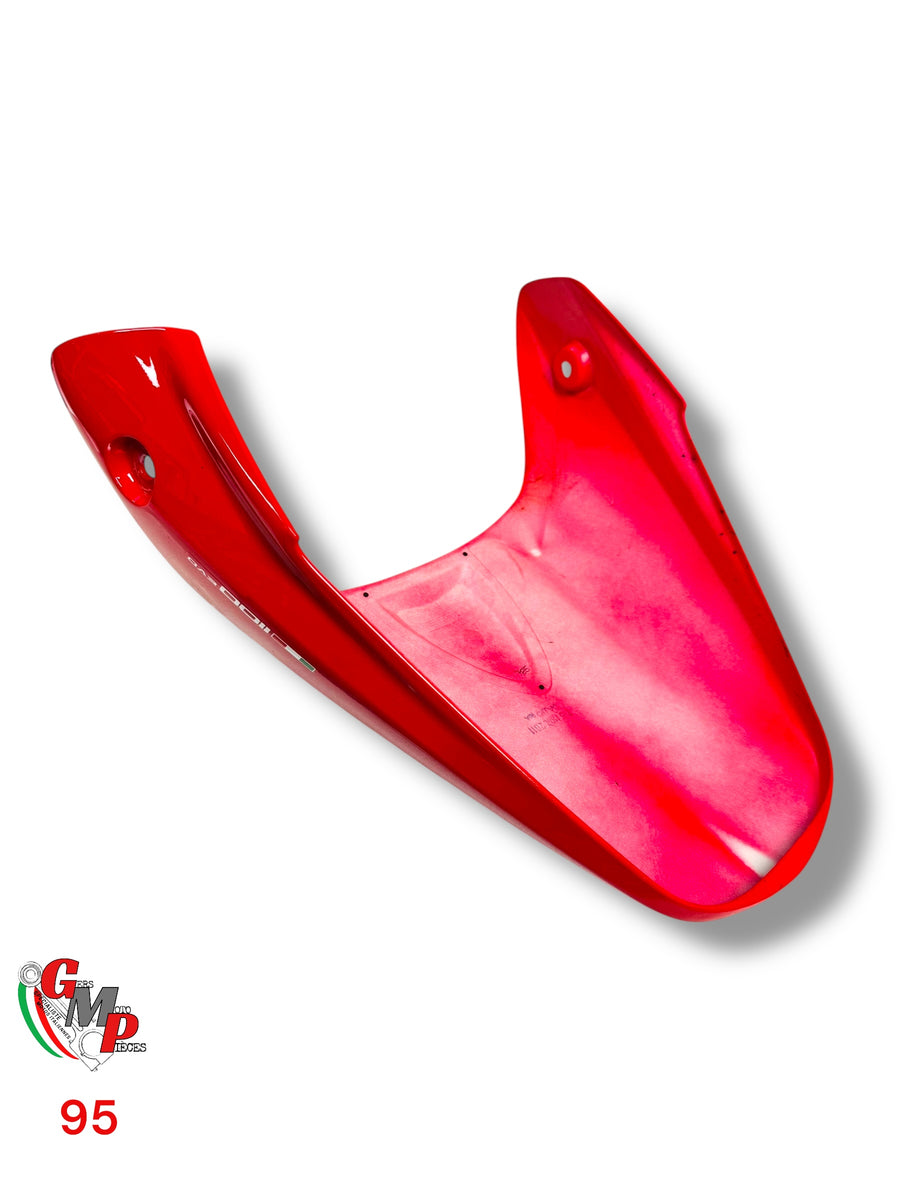 Red seat cowl with white stripe - Ducati