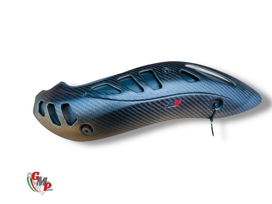 Exhaust manifold heat shield, carbon - Ducati