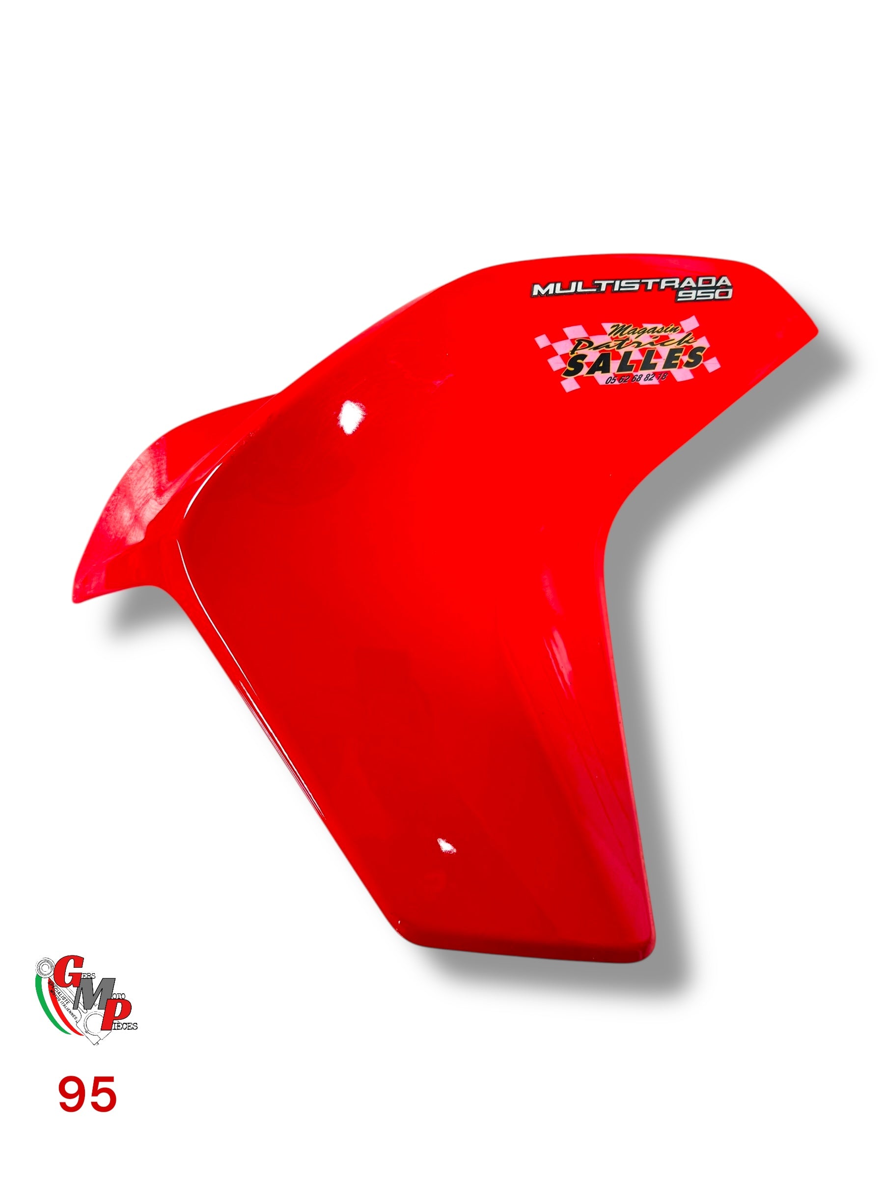 Right Side Fairing Scoop Red - Ducati