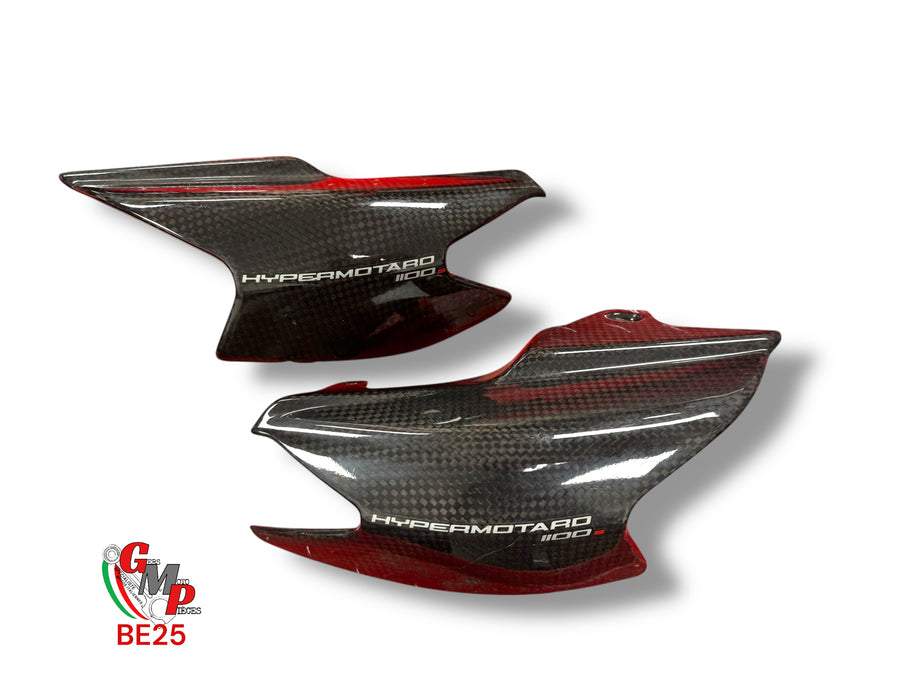 Pair of carbon exhaust covers - Ducati