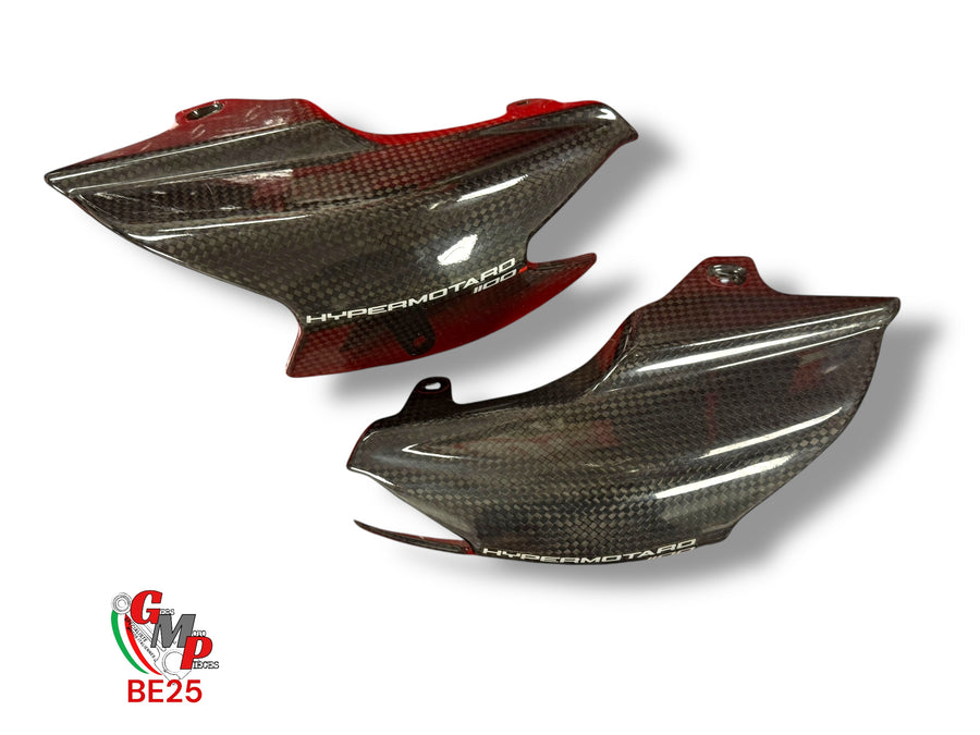 Pair of carbon exhaust covers - Ducati